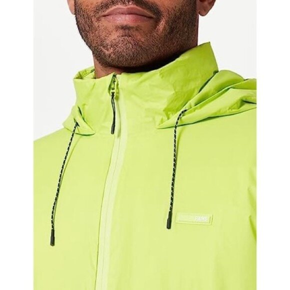 NWT Rains Padded Nylon Jacket S Digital Lime Waterproof Unisex Neon Insulated - Picture 15 of 16